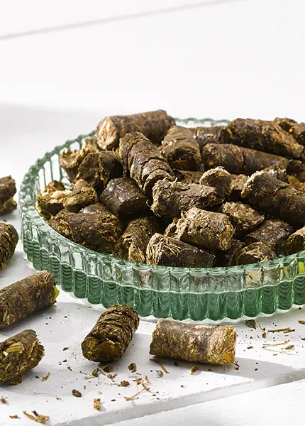 Topinambur Pellets, Futter für Pferde, Ergänzungsfutter